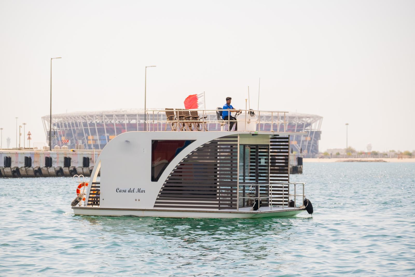 Casa del Mar Houseboat — Two-deck houseboat with crew